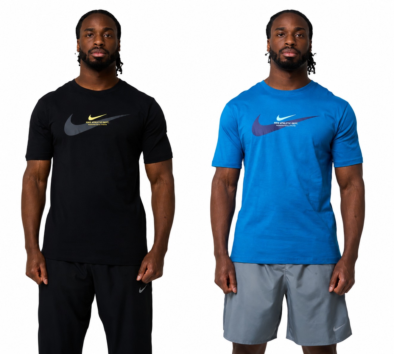 Nike Athletic Dept Tee Mens Black and Blue Short Sleeve Crew Neck T-Shirt UK S-XL