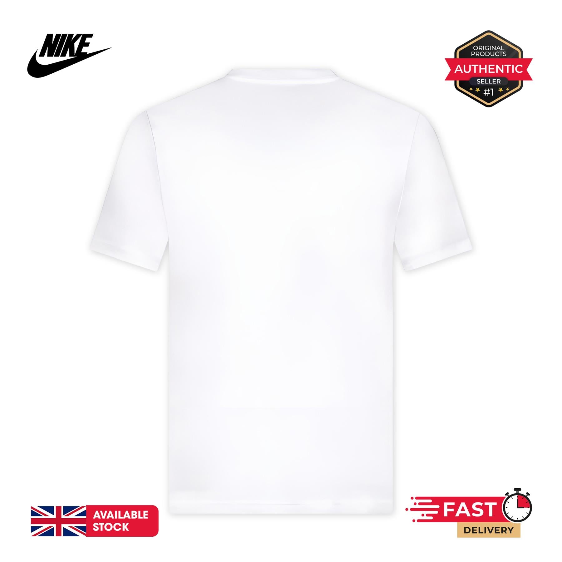 Nike Sportswear Short Sleeve Swoosh Logo T-Shirt Mens White Black Grey Navy Casual UK S-2XL