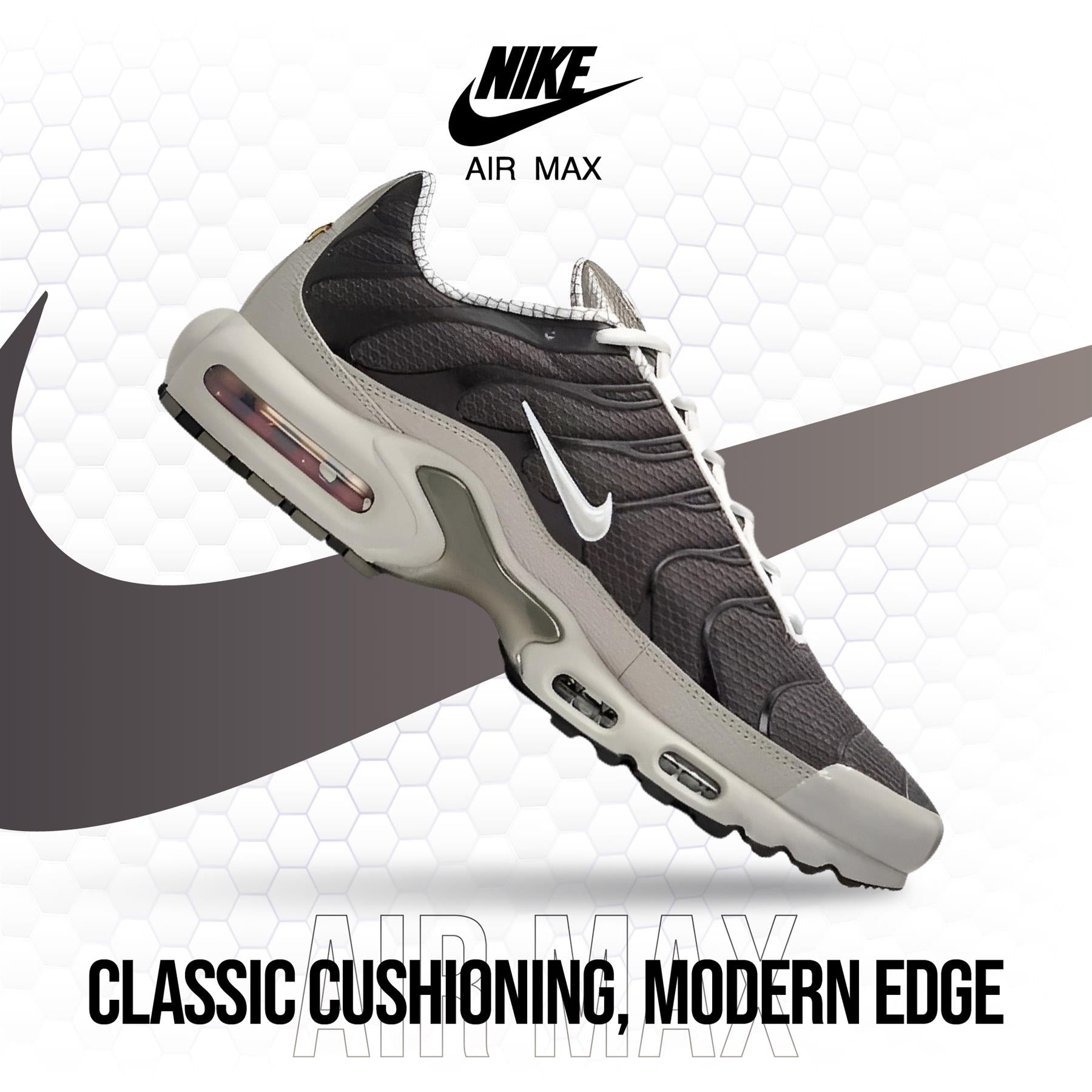 Nike Air Max Plus Cave Stone White Grey Shoes - UK 6-12