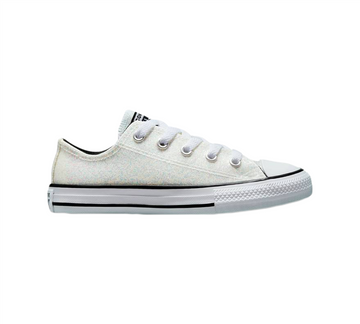 Converse Winter Glitter Chuck Taylor Junior All Star Shoes Silver/White UK 10-5.5
