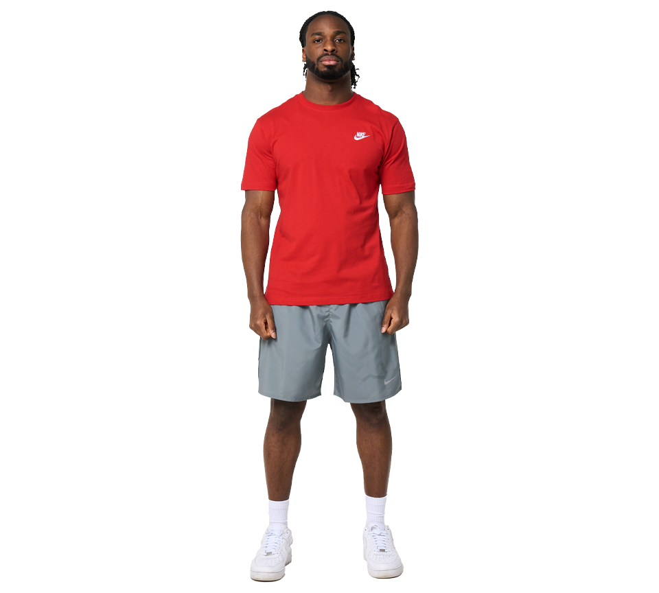 Nike Swoosh Futura T-Shirt Mens Red Short Sleeve Crew Neck Sportswear Tee UK S-2XL