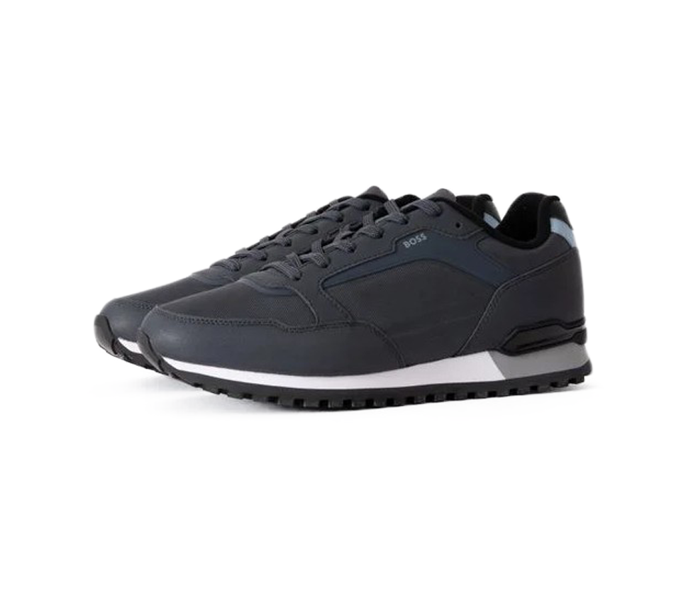Boss Parkour L Runn TXHF Trainers Navy Shoes UK 6-11