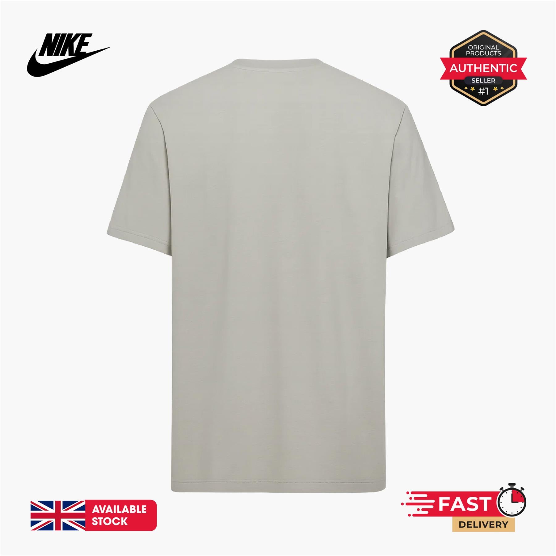 Nike Sportswear Short Sleeve Swoosh Logo T-Shirt Mens White Black Grey Navy Casual UK S-2XL