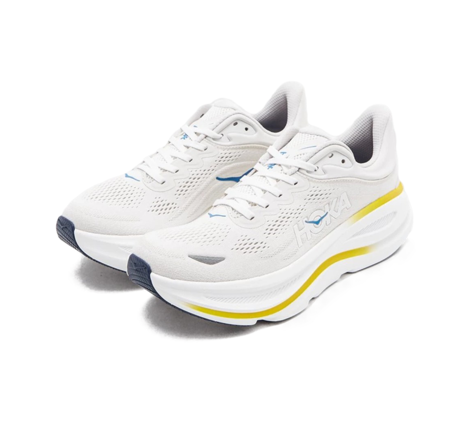 Hoka Bondi 9 Trainers Mens Cushioned Running Shoes Black White UK 7-12