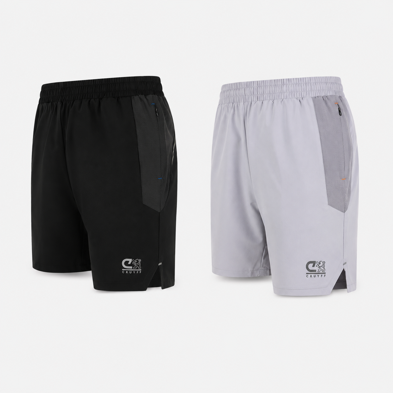 Cruyff Flame Shorts Mens Athletic Shorts Black Grey - UK S-2XL