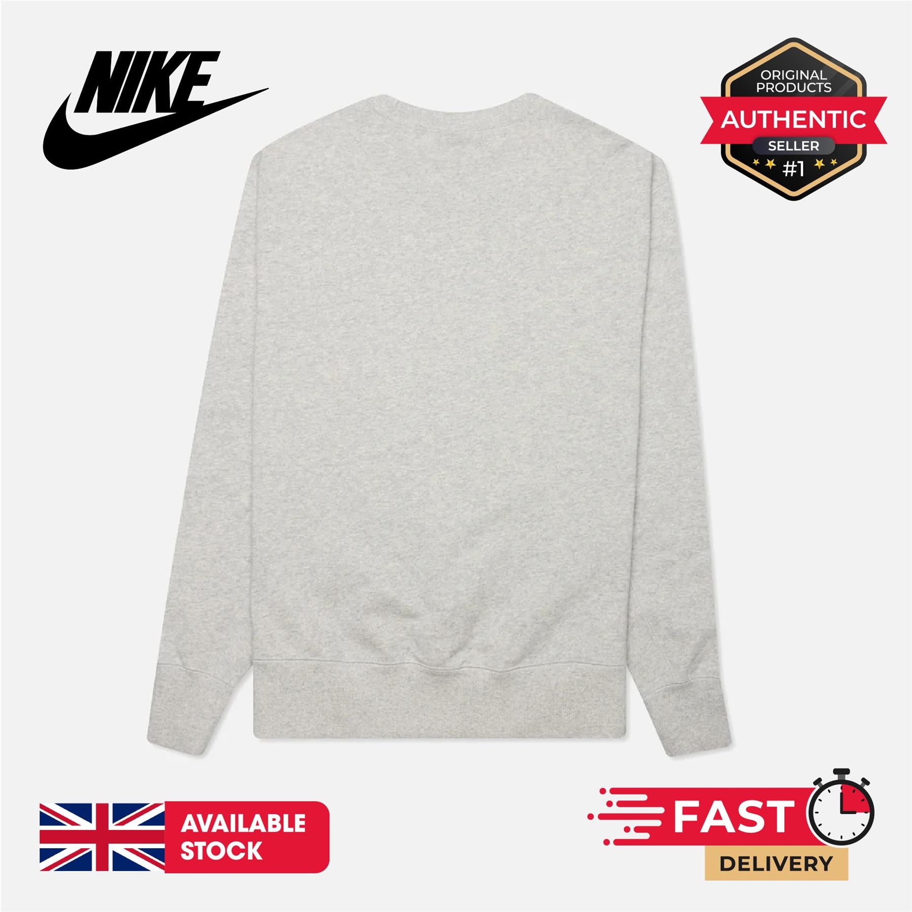 Nike Solo Swoosh Fleece Crew Sweatshirt UK XS-3XL