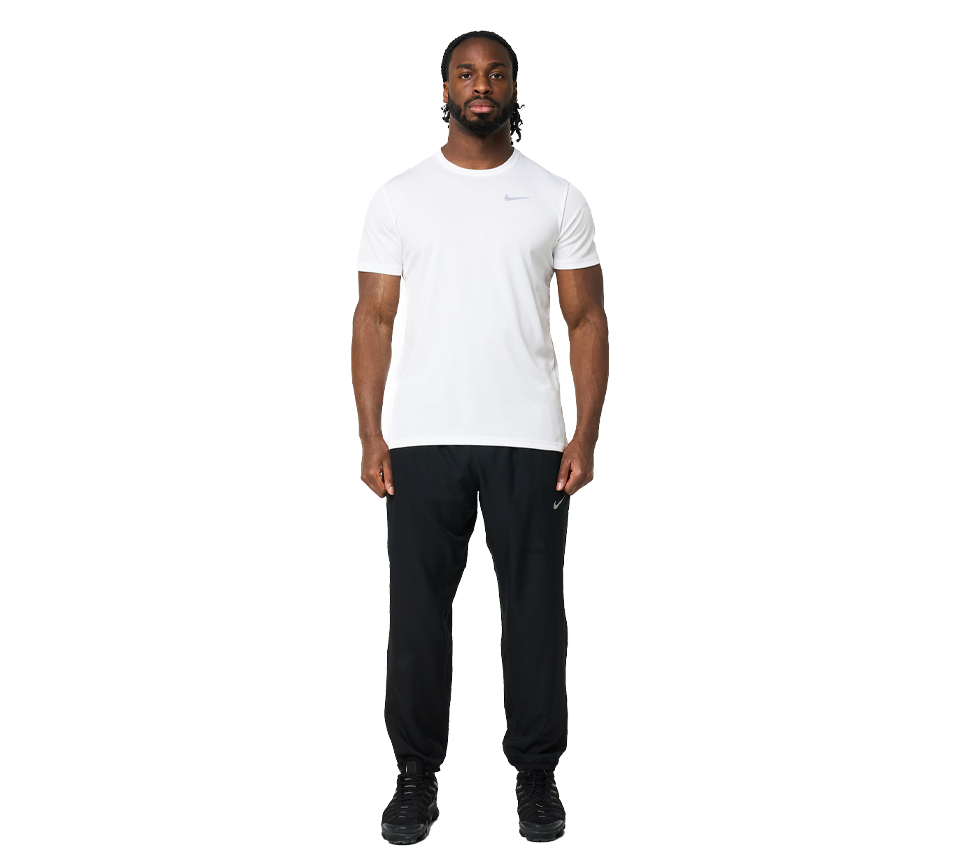 Nike Miler Running T-Shirt Mens White Dri-FIT Short Sleeve Training Tee UK S-2XL