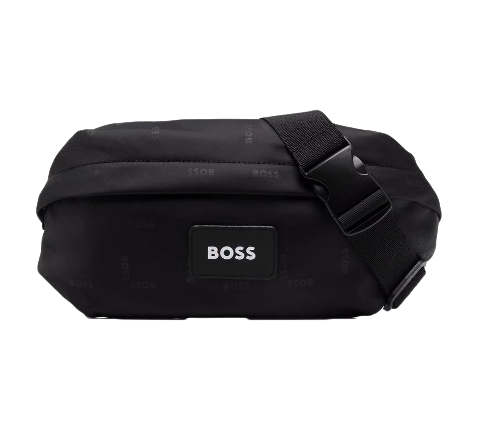 Hugo Boss Logo-Patch Belt Bum Bag Black Navy Blue