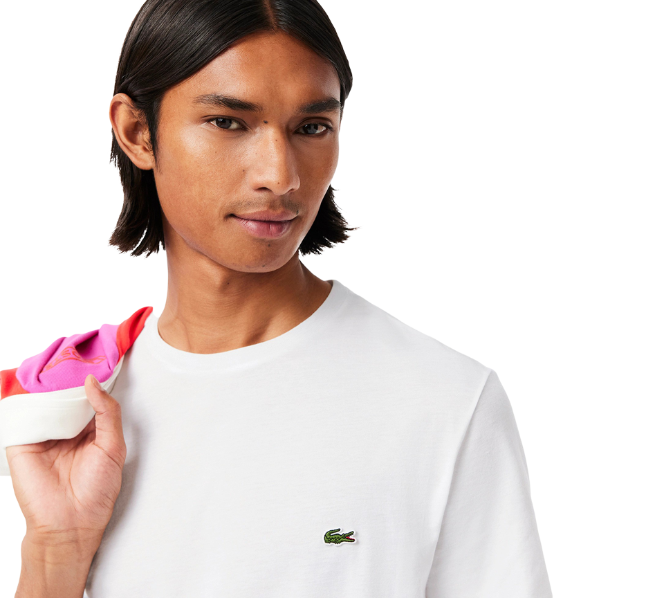 Lacoste Pima Cotton T-Shirt Mens Black White Blue Green Crew Neck Tee UK S-2XL