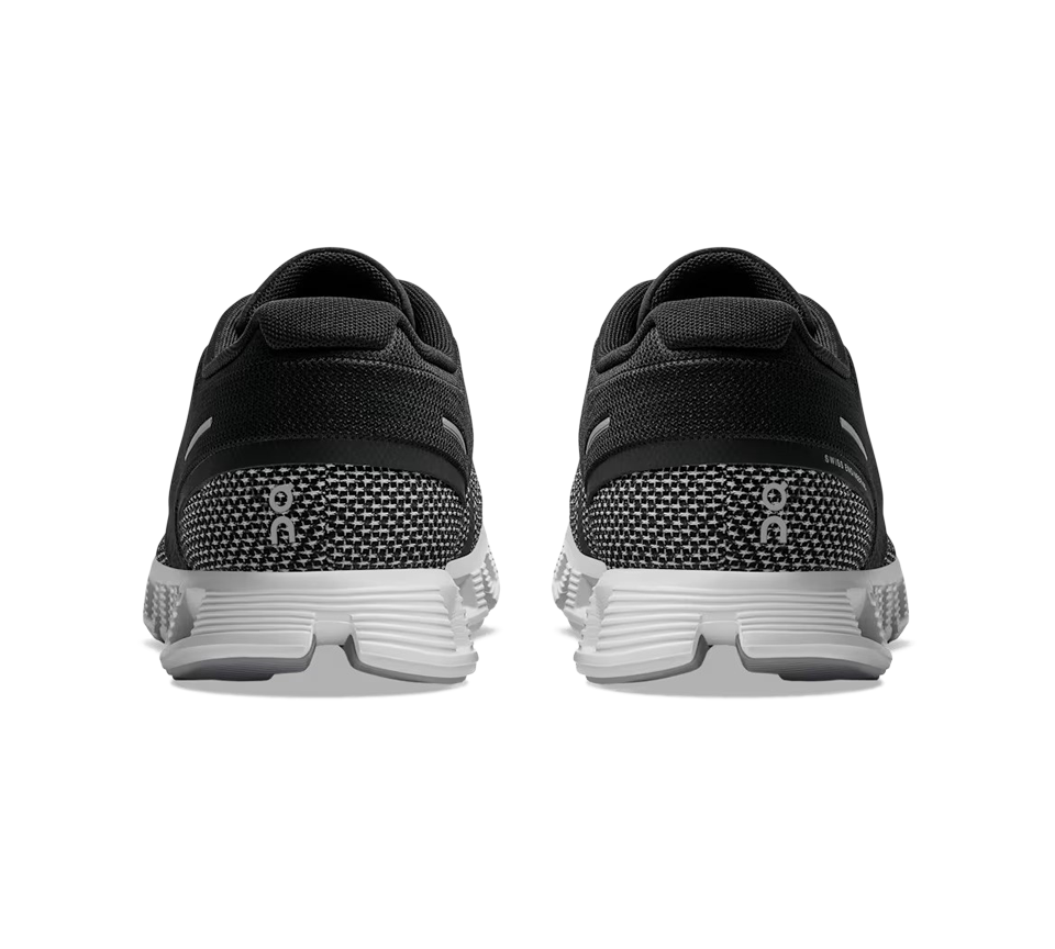 ON Cloud 5 Combo Womens Trainers Black Alloy Shoes UK 4-5