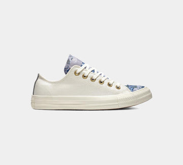 Converse CTAS Floral Tongue Sneakers White UK 3-8