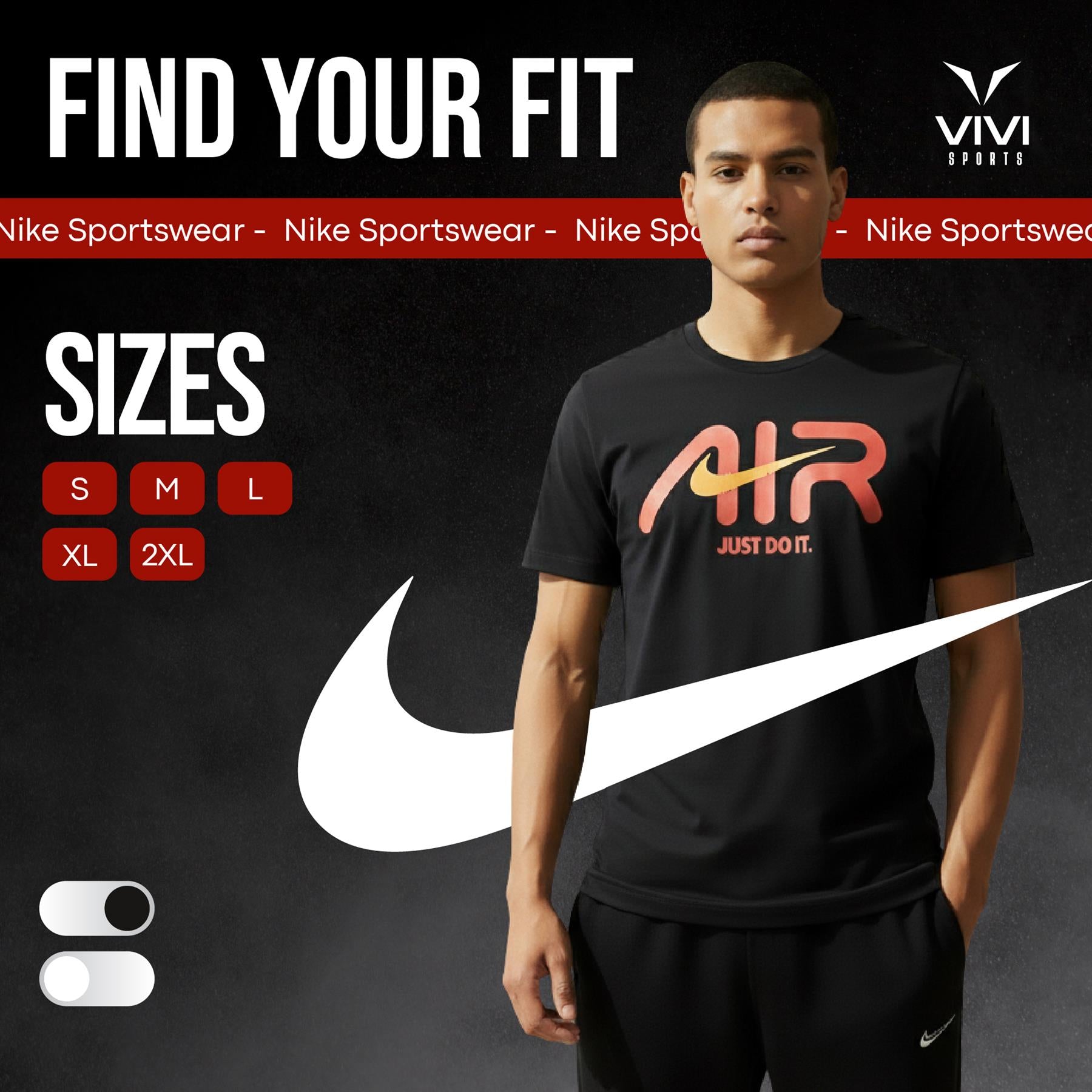 Nike Air Swoosh T Shirt Mens Casual Black and White Crew Neck Short Sleeve Tee UK S-2XL