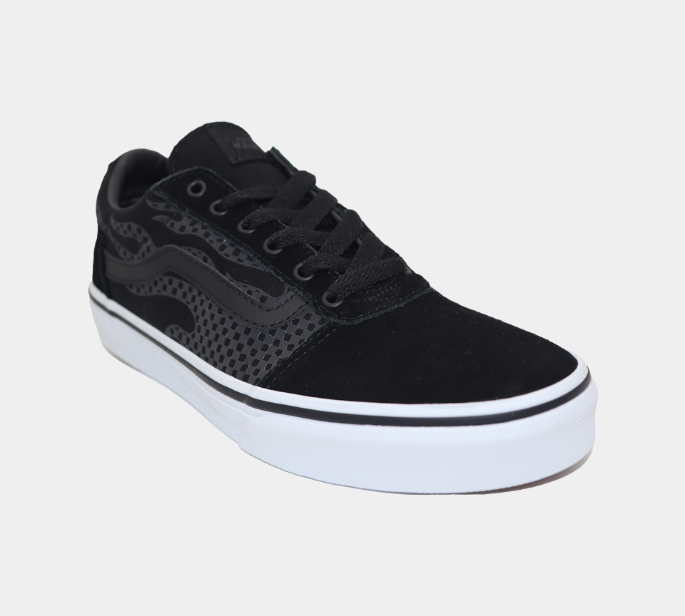 Vans Ward Kids Youth Reflective Shoes Black/White UK 1-13