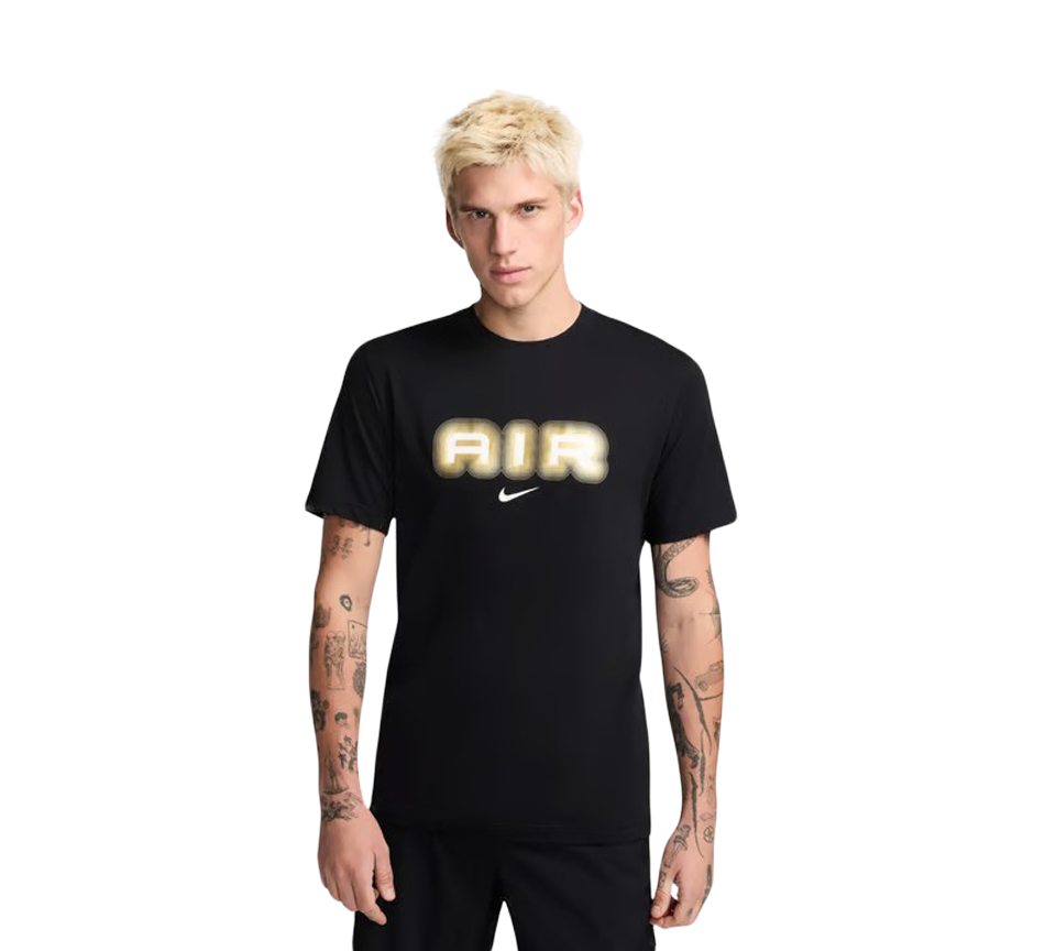 Nike Air Graphic Logo Tee Mens Black and White Short Sleeve Crew Neck T-Shirt UK S-2XL
