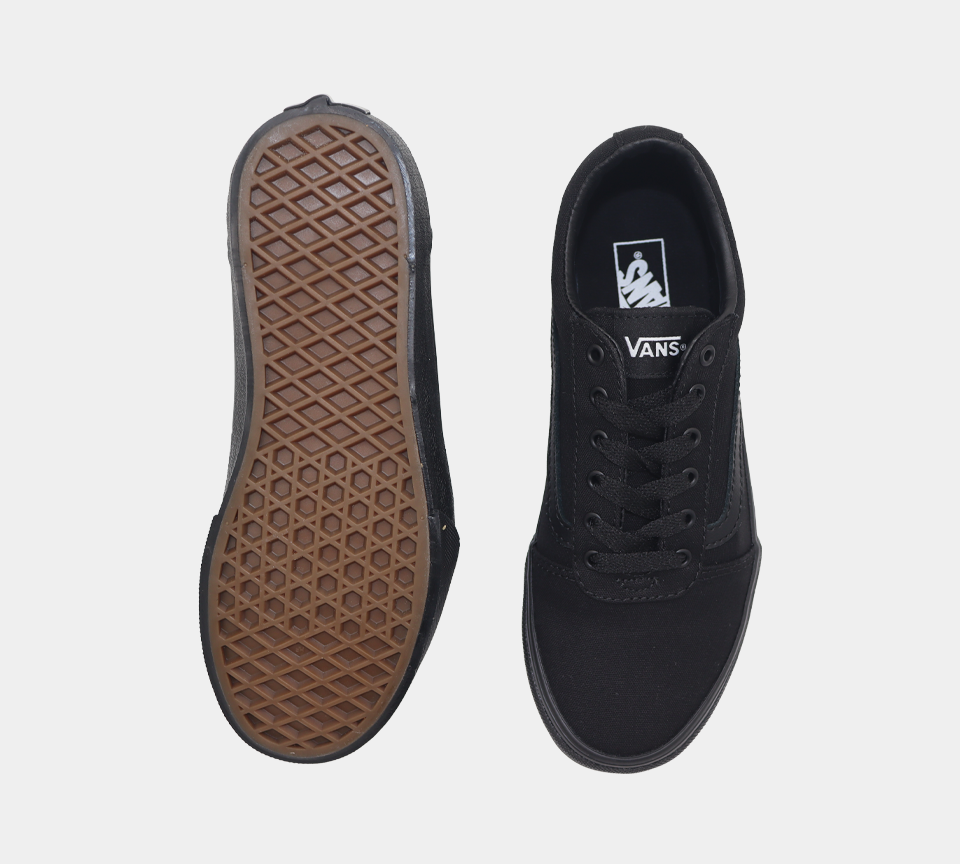 Vans Ward Canvas Kids Girls Shoes Black - UK 10-13/1-6