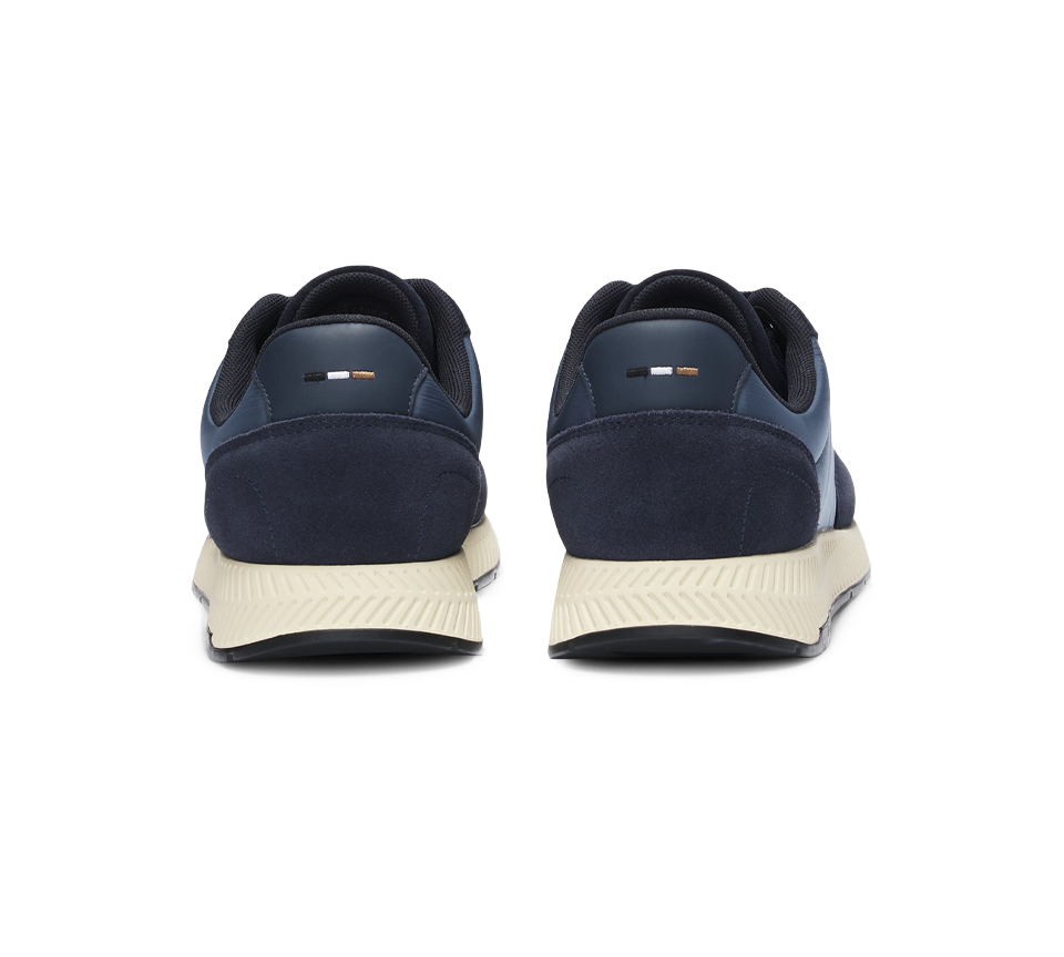 Hugo Boss Titanium Mens Trainers Black Dark Blue Casual Sneakers