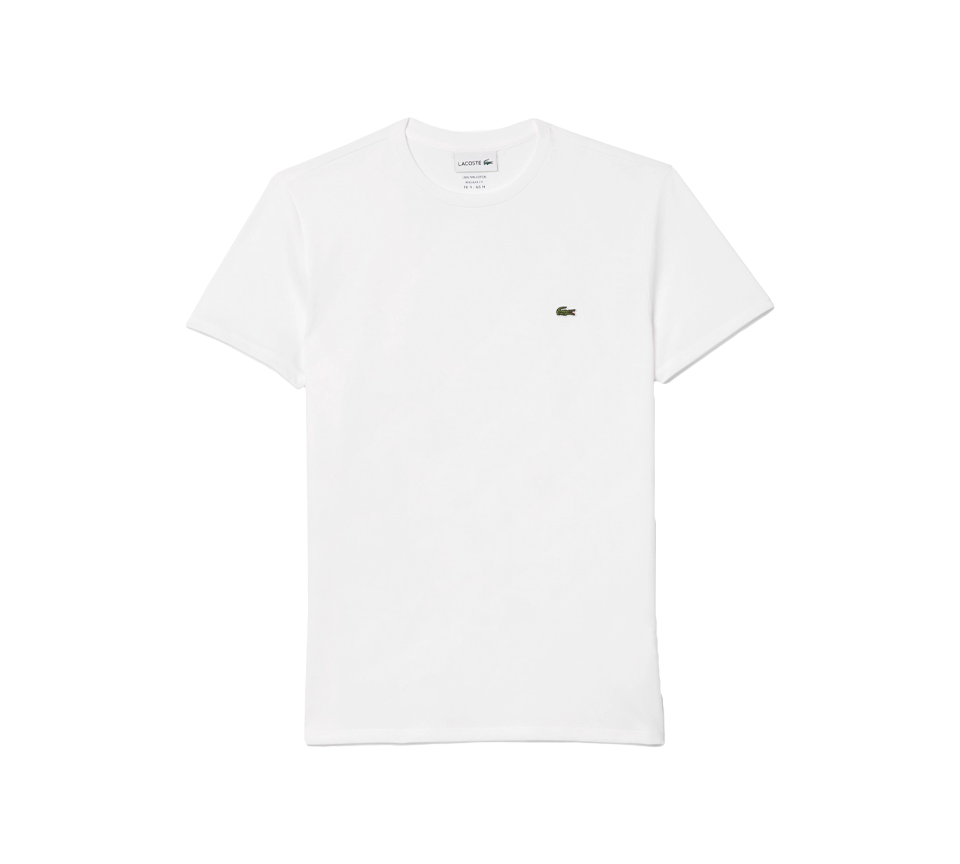 Lacoste Pima Cotton T-Shirt Mens Black White Blue Green Crew Neck Tee UK S-2XL