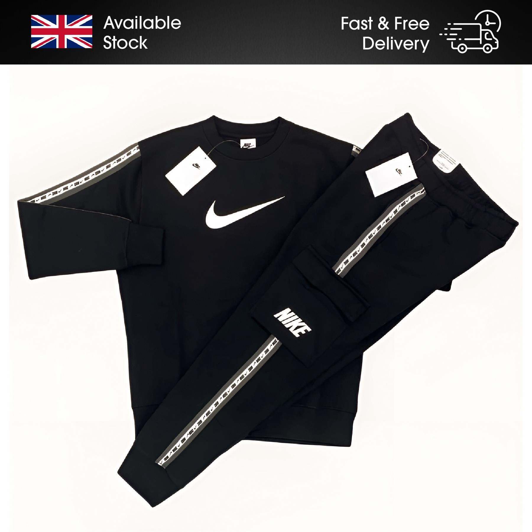 Nike Repeat Sweatshirt Black UK S-XL