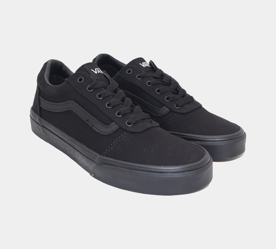Vans Ward Canvas Kids Girls Shoes Black - UK 10-13/1-6