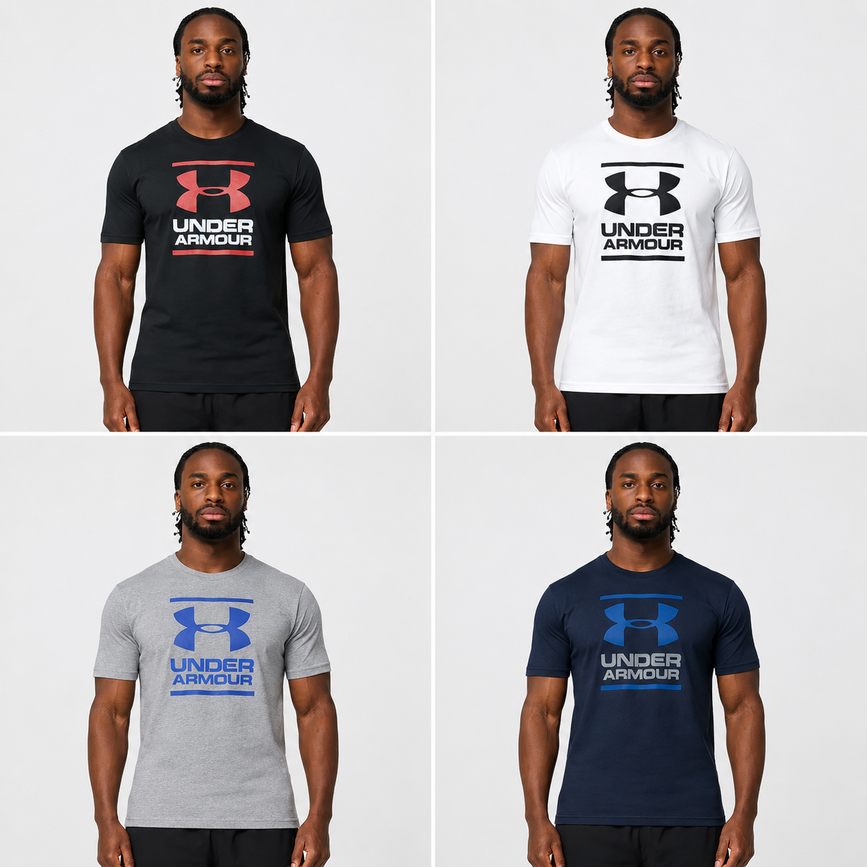 Under Armour GL Foundation Short Sleeve T-Shirt Mens Black White Grey Navy Tee UK S-XL
