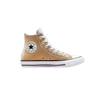 Converse Chuck Taylor All Star Leopard Glitter Low Top Saturn Womens Shoes Gold UK 3-8