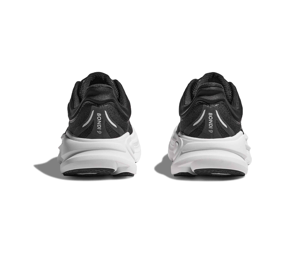 Hoka Bondi 9 Trainers Mens Black/White Cushioned Shoes UK 7-12