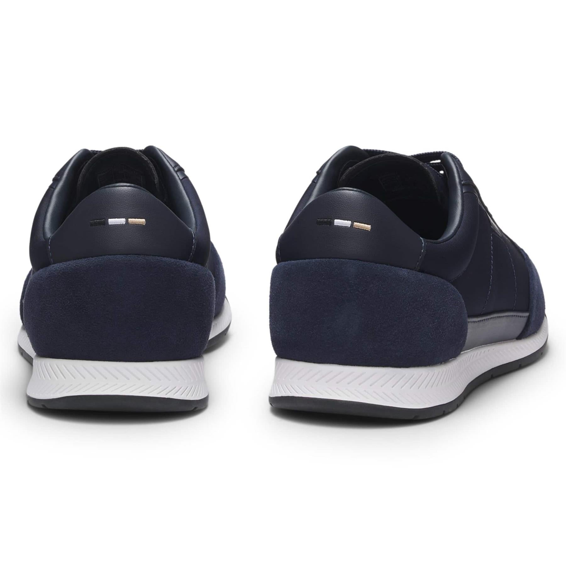 Hugo Boss Nitan Mens Trainers Black Dark Blue Casual Sneakers UK 6-11