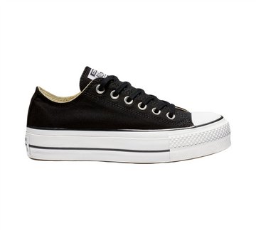 Converse Chuck Taylor All Star Lift Low Canvas Shoes Black UK 3-8