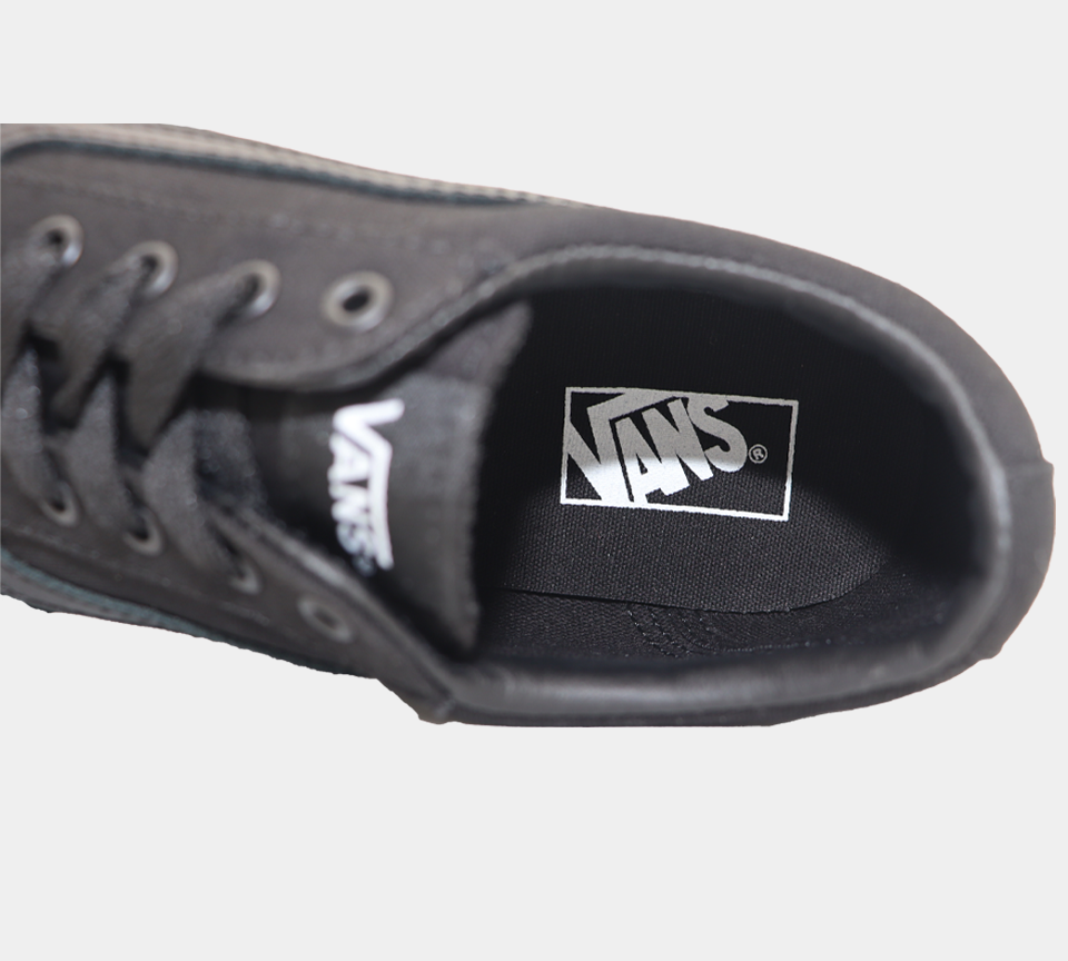 Vans Ward Canvas Kids Girls Shoes Black - UK 10-13/1-6