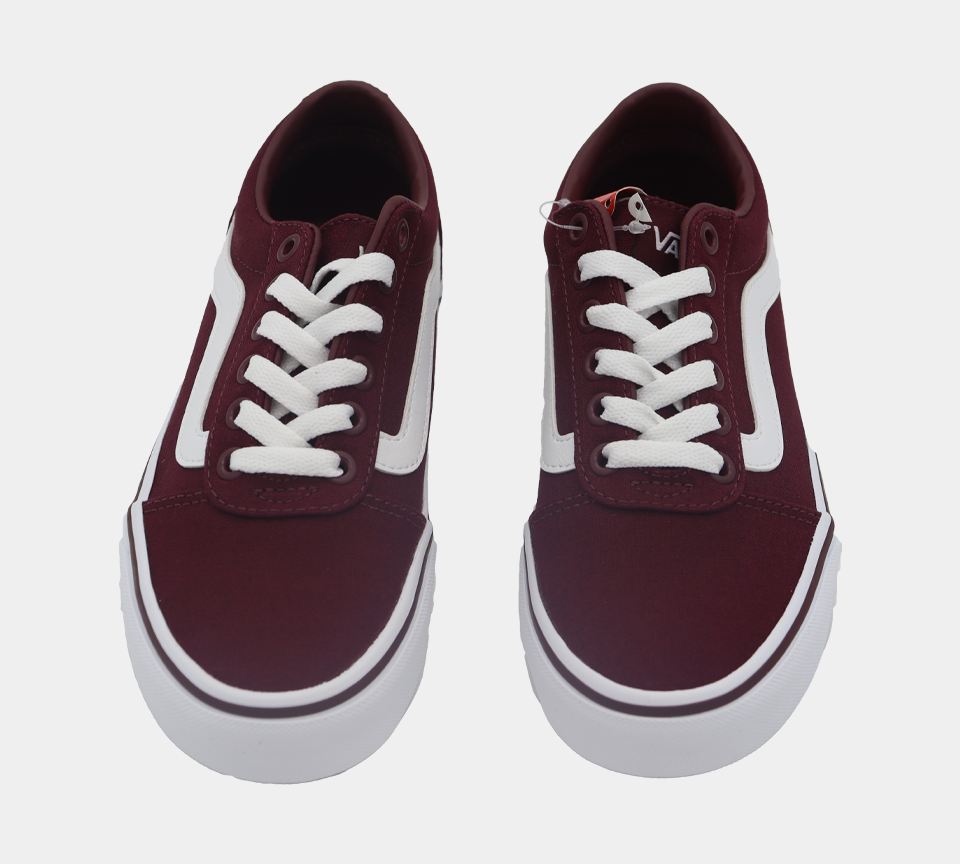 Vans Ward Canvas Womens Classic Skate Shoes Burgundy - UK 3-8