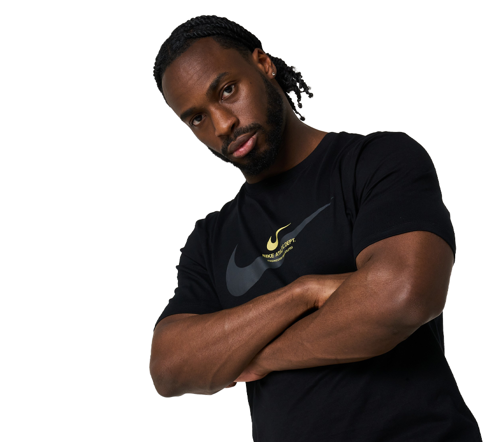 Nike Athletic Dept Tee Mens Black and Blue Short Sleeve Crew Neck T-Shirt UK S-XL