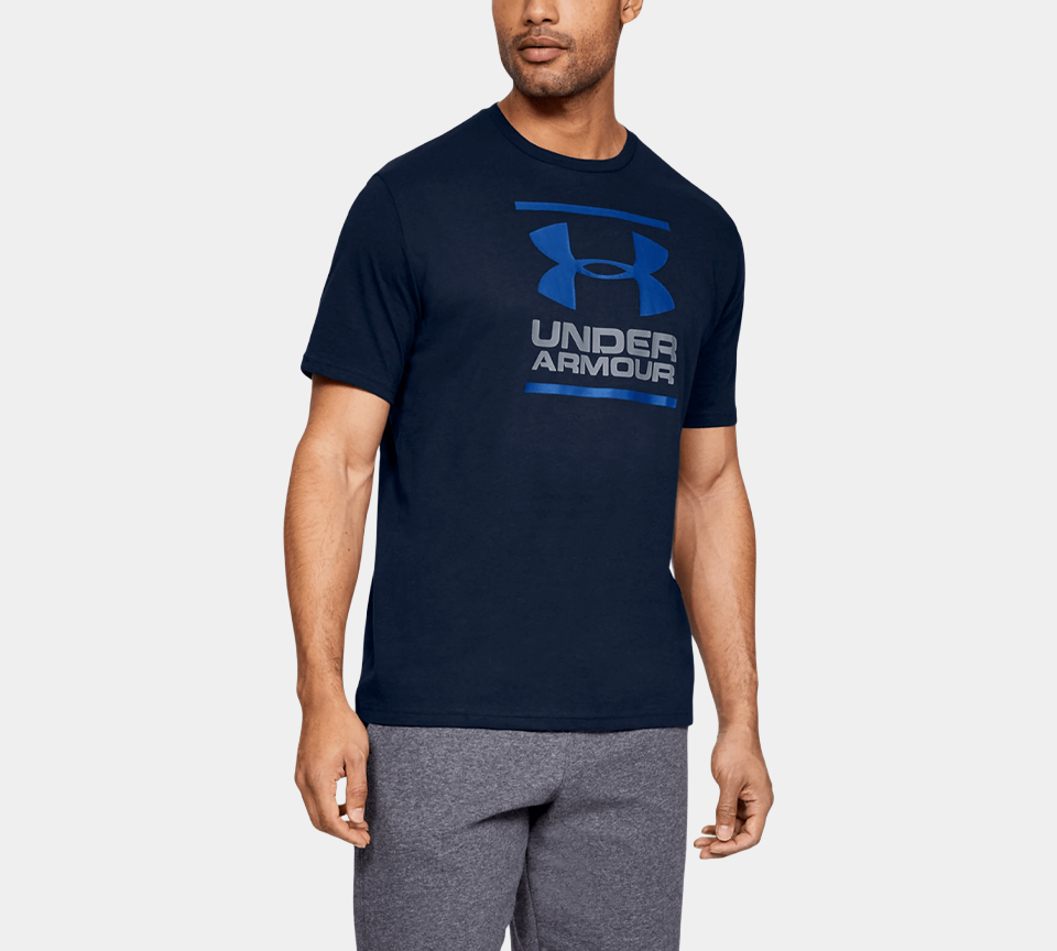 Under Armour GL Foundation Short Sleeve T-Shirt Mens Black White Grey Navy Tee UK S-XL