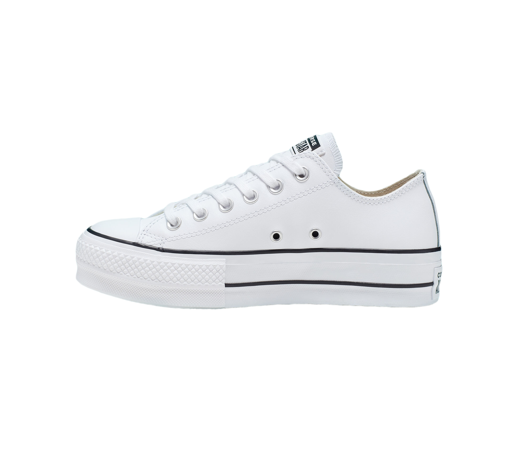 Converse Chuck Taylor All Star Platform Women's Shoes Clean Leather White UK 3-8