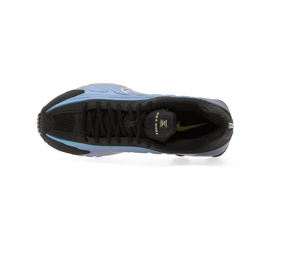 Nike Shox R4 Trainers Sapphire Liquid Lime UK 6-12