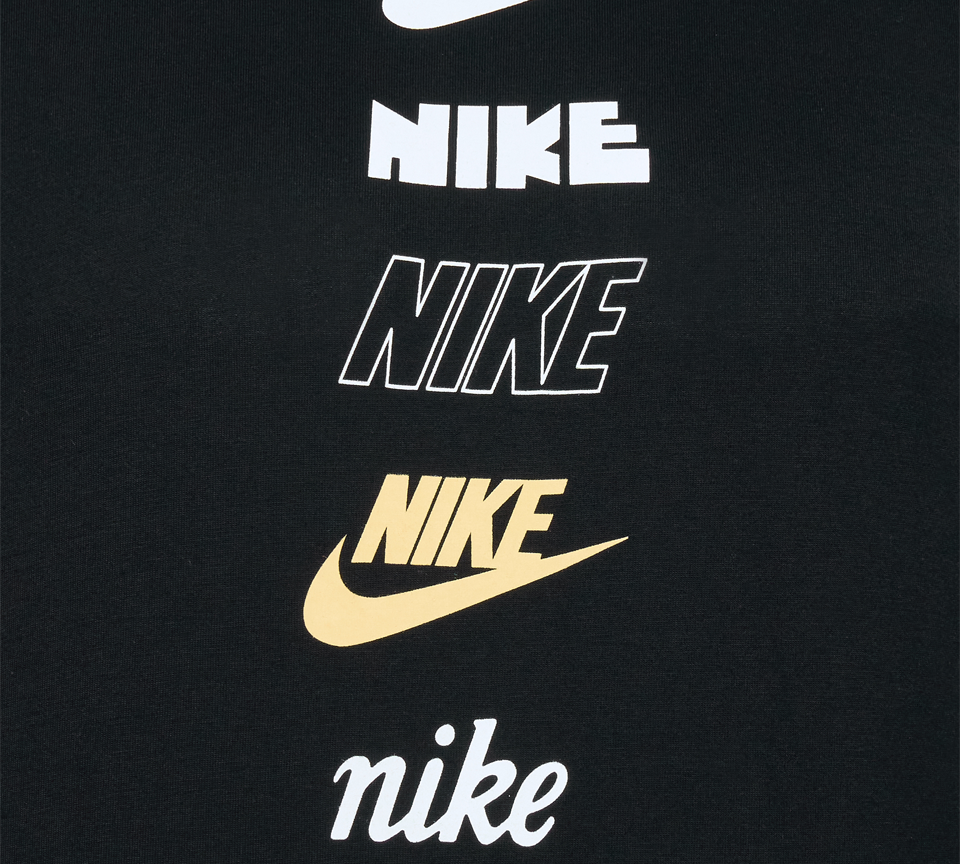 Nike Stack Logo Tee Mens Black and White Short Sleeve Crew Neck T-Shirt UK S-2XL