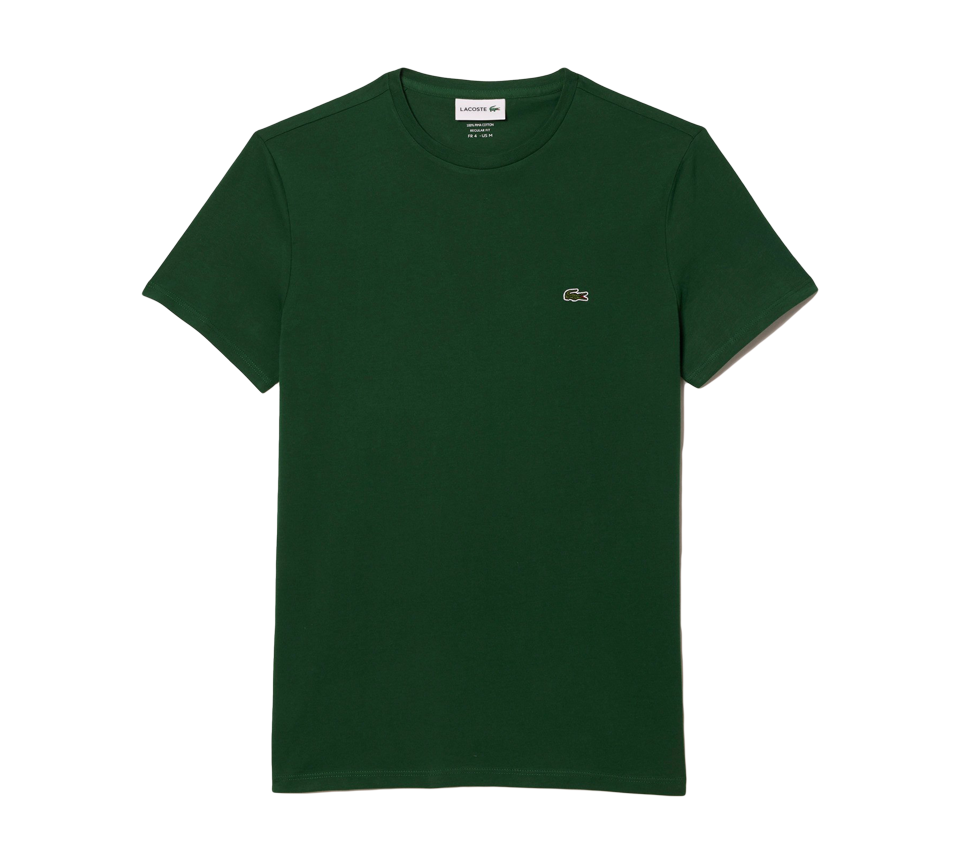 Lacoste Pima Cotton T-Shirt Mens Black White Blue Green Crew Neck Tee UK S-2XL