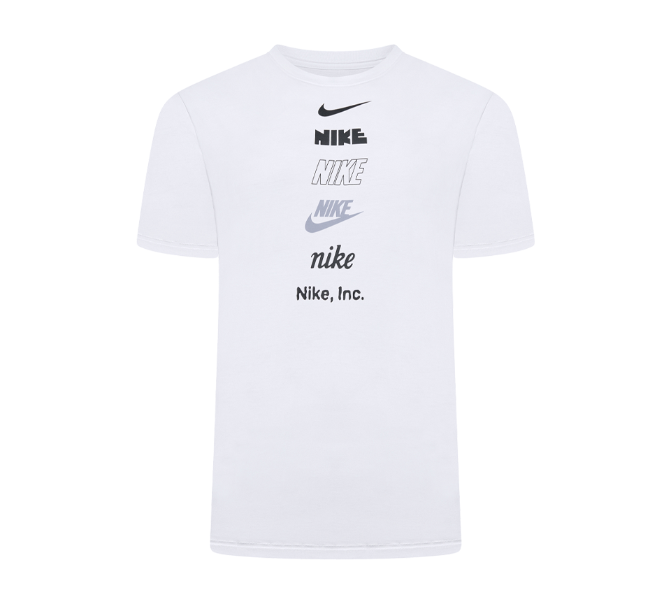 Nike Stack Logo Tee Mens Black and White Short Sleeve Crew Neck T-Shirt UK S-2XL