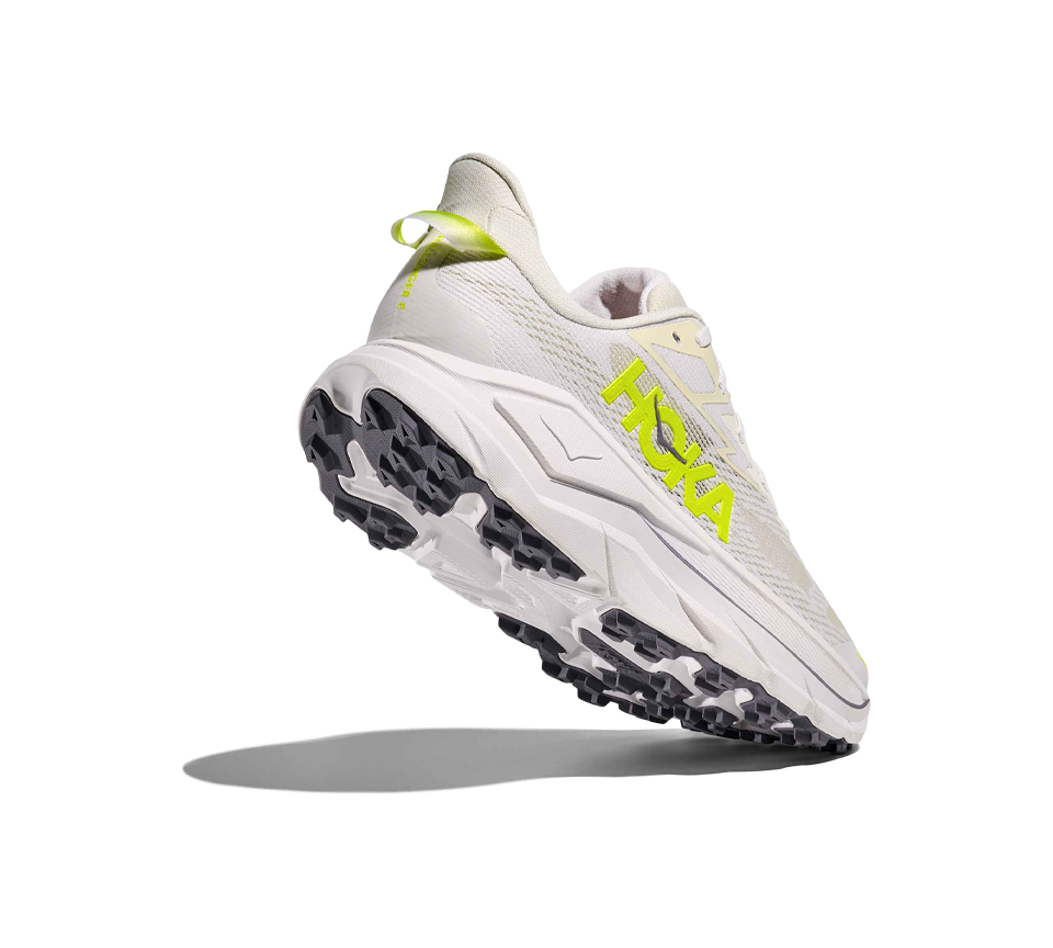 Hoka Mens Challenger 8 Trainers White/Neon Shoes UK 7-11