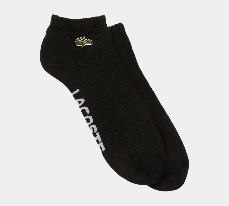 Lacoste Low-Cut Cotton Jersey Socks Black UK 3.5-11