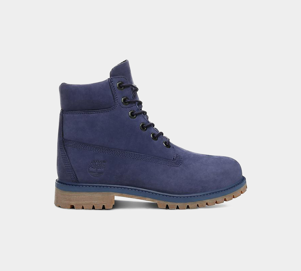 Timberland 6 Inch Premium Womens Patrioit Blue Boots Waterproof Lace Up UK 3-6.5