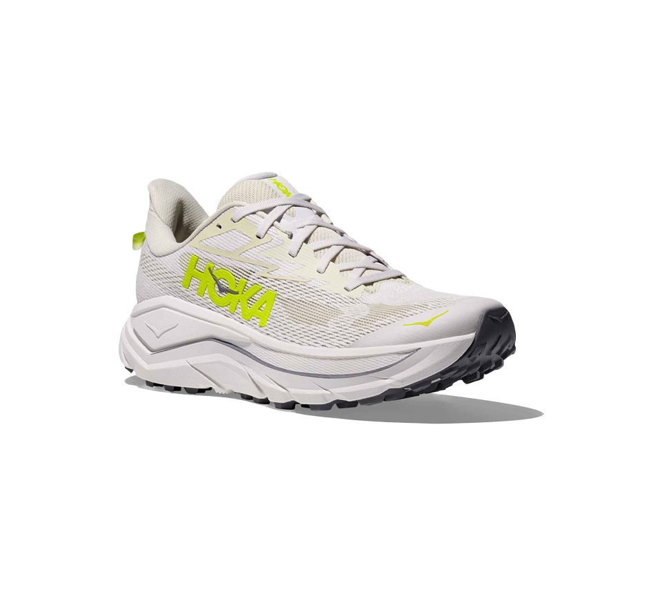 Hoka Mens Challenger 8 Trainers White/Neon Shoes UK 7-11