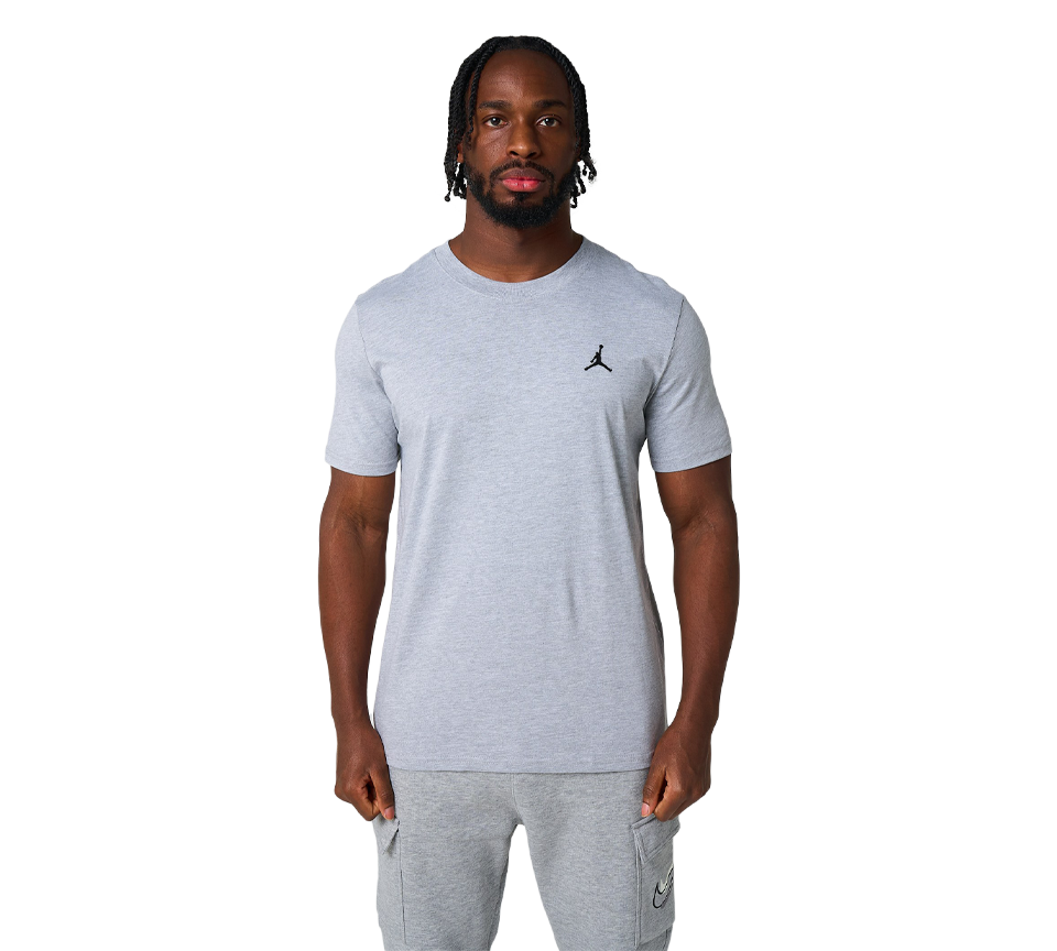 Jordan Jumpman Short Sleeve T-Shirt Mens White Grey Crew Neck Tee UK S-2XL