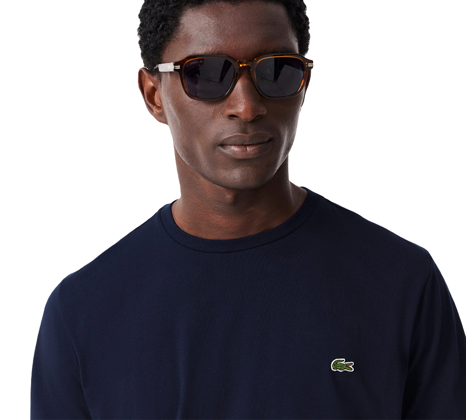 Lacoste Pima Cotton T-Shirt Mens Black White Blue Green Crew Neck Tee UK S-2XL