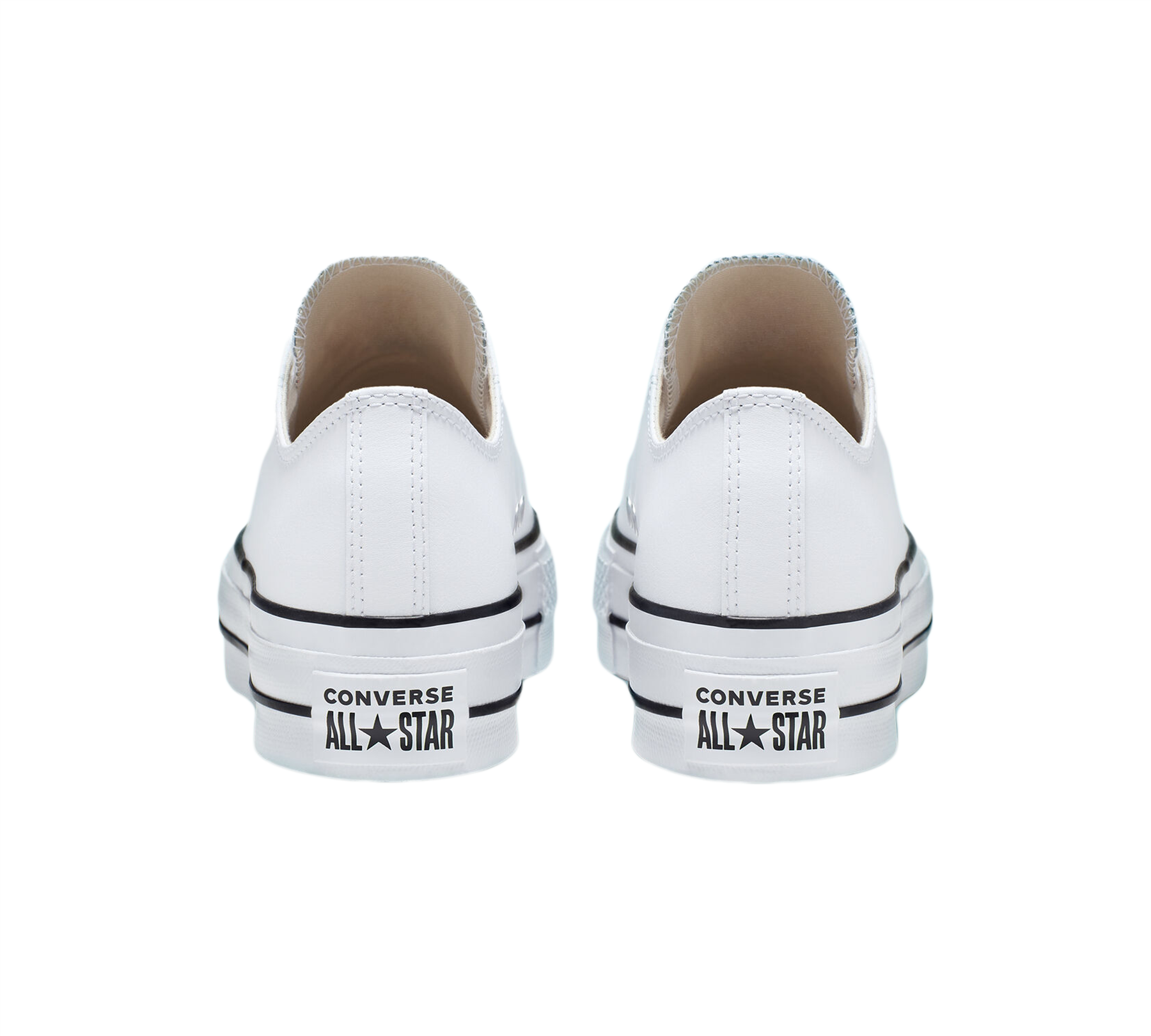 Converse Chuck Taylor All Star Platform Women's Shoes Clean Leather White UK 3-8