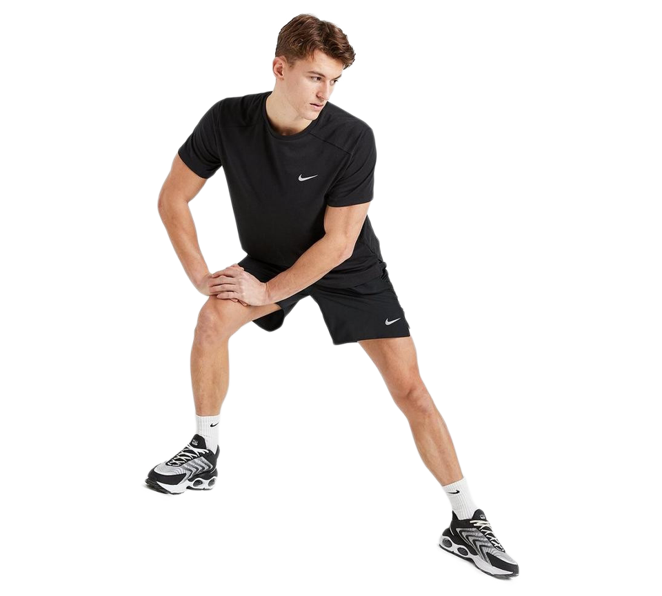 Nike Challenger 7 Inch Mens Shorts Black and Grey UK S-2XL