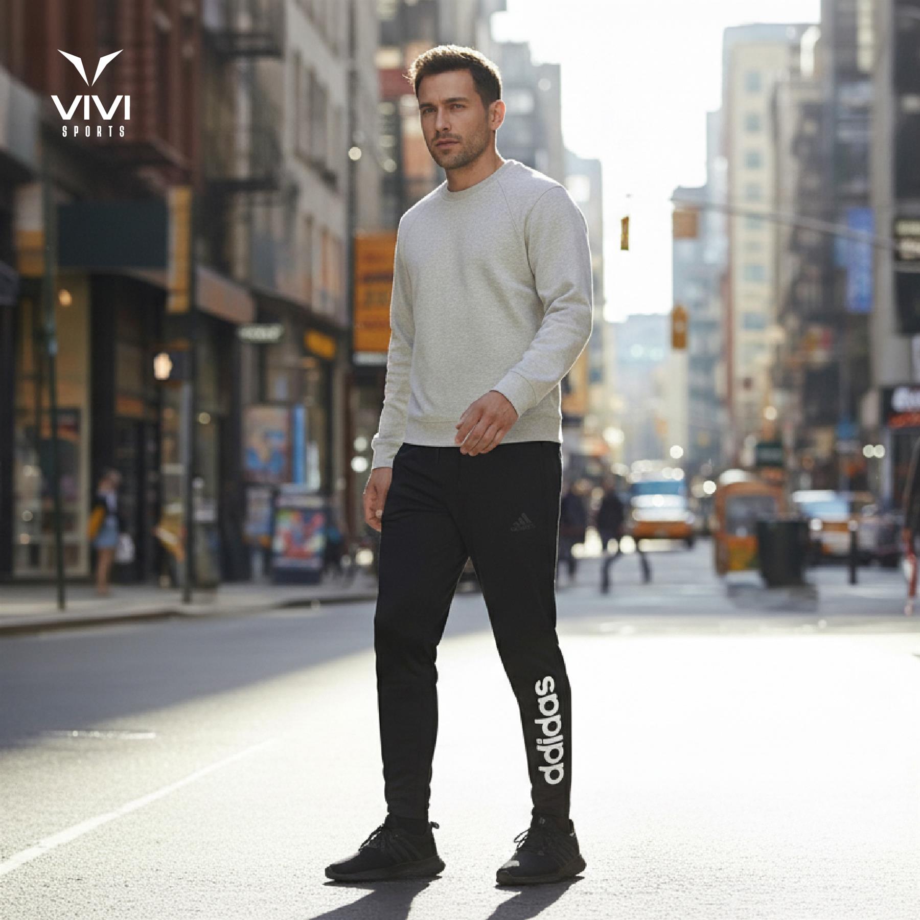 Adidas Essentials French Terry Mens Tapered Elastic Cuff Logo Joggers Black UK M-XL
