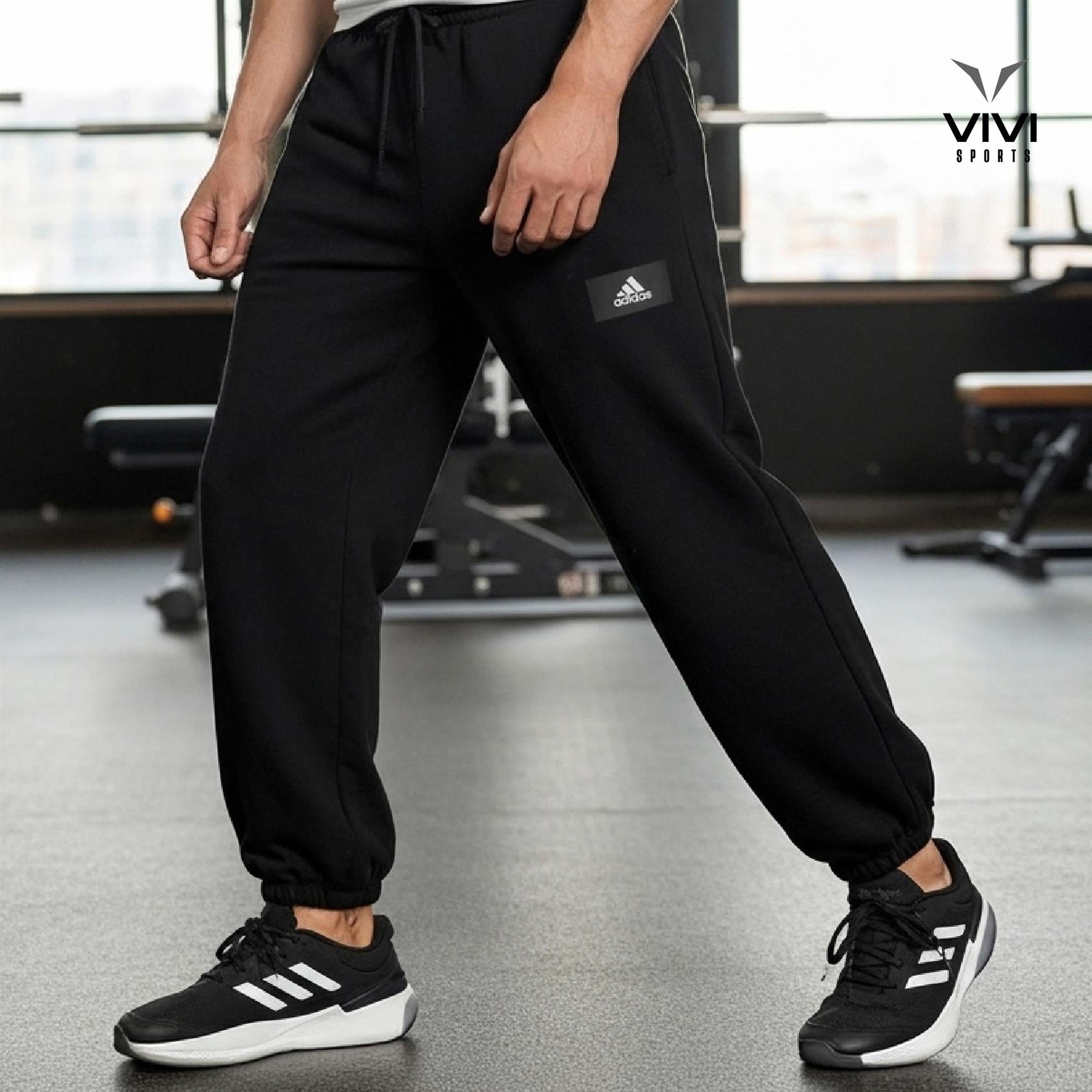 Adidas Mens Sportswear Joggers Black UK S-2XL