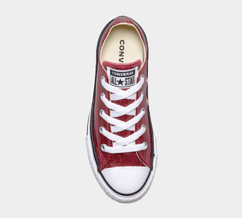 Converse Chuck Taylor All Star Ox Girls Trainers Pink Glitter UK 10-13/1-5