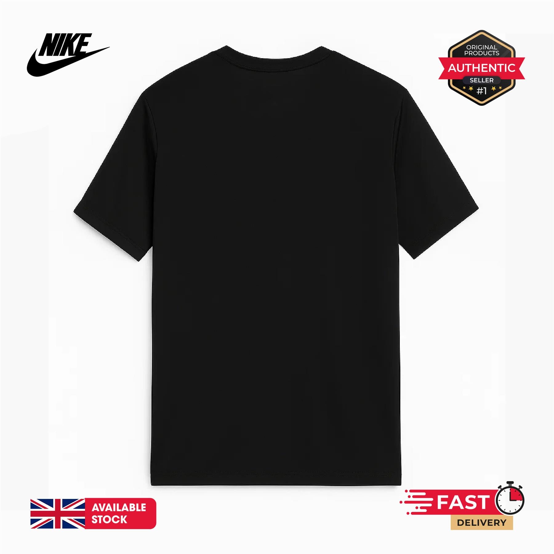 Nike Sportswear Short Sleeve Swoosh Logo T-Shirt Mens White Black Grey Navy Casual UK S-2XL