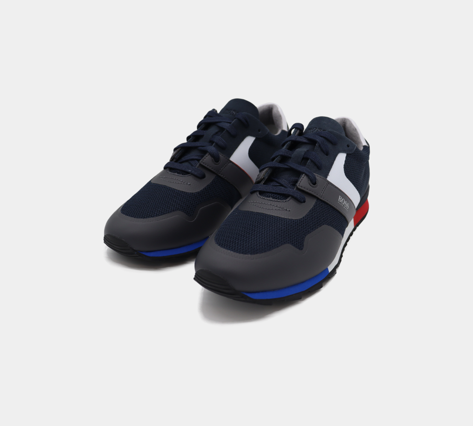 Hugo Boss Parkour Runn Mens Trainers Navy Casual Sneakers UK 5-9
